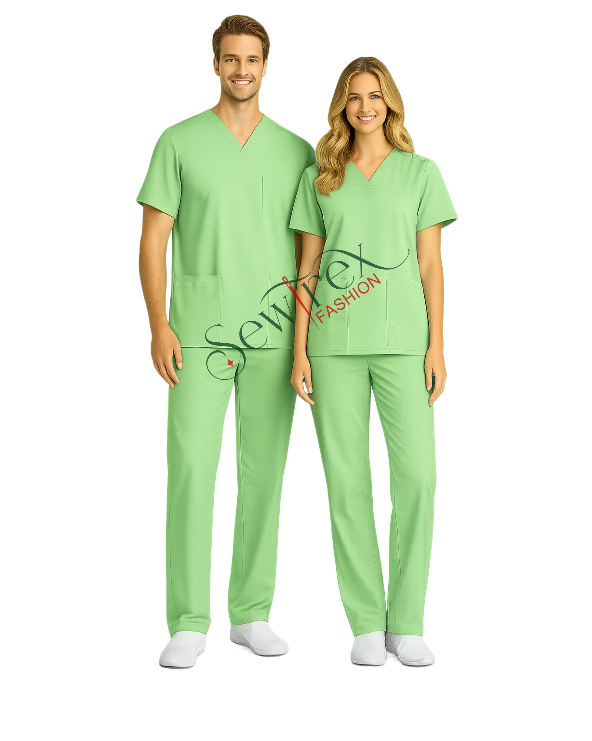 Scrub Suits Classic | V Neck | Without Piping ( LIGHT GREEN )