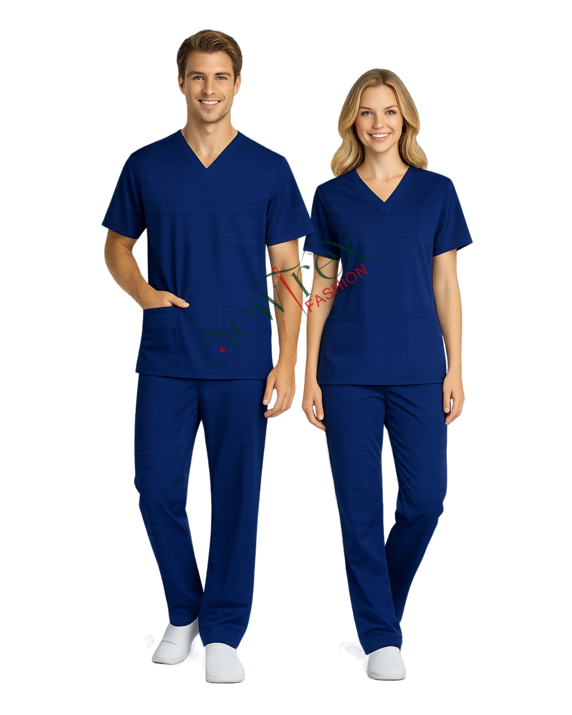 Scrub Suits Classic | V Neck | Without Piping ( NAVY BLUE)