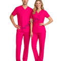 Scrub Suits Classic | V Neck | Without Piping ( DEEP PINK )