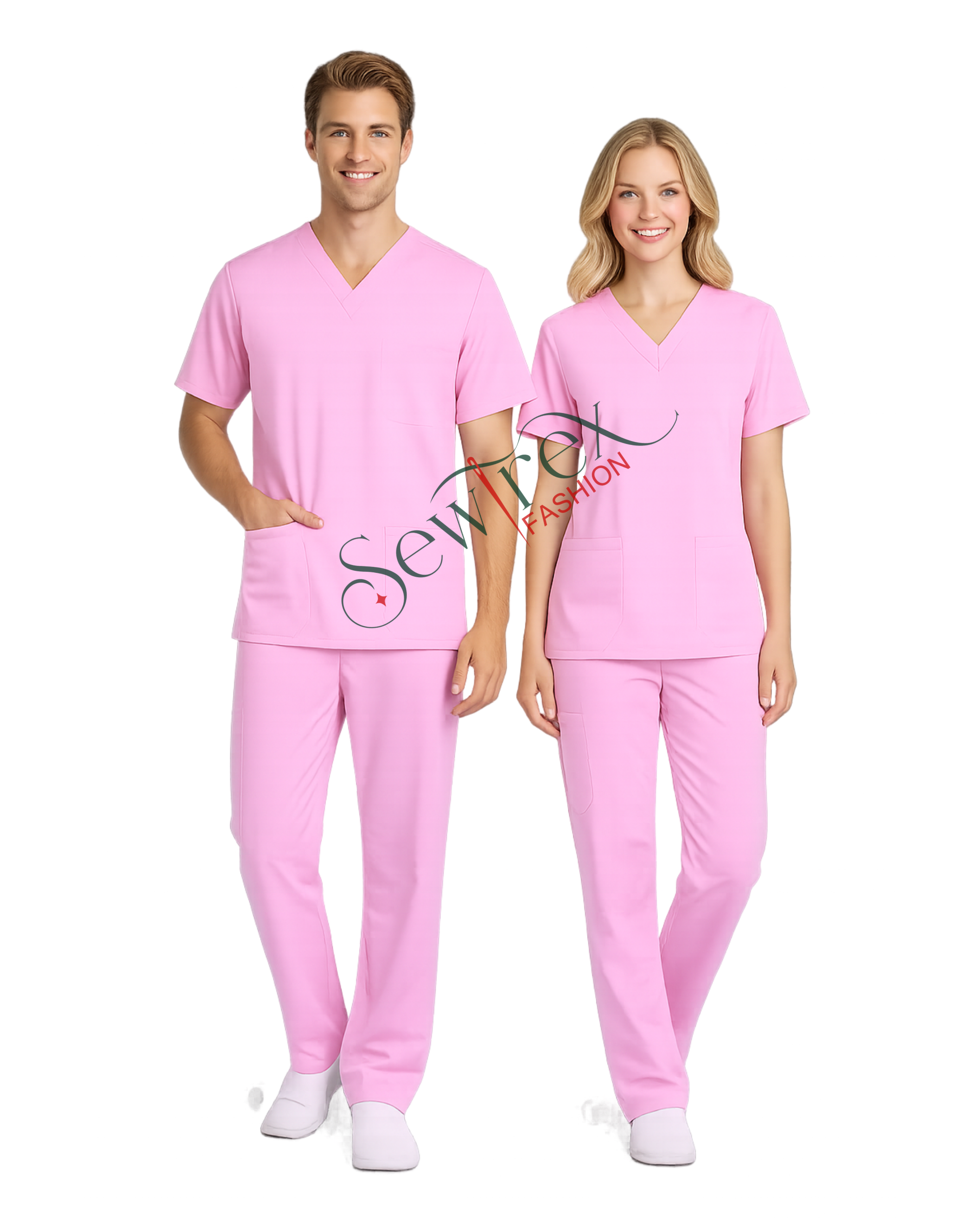 Scrub Suits Classic | V Neck | Without Piping ( LIGHT PINK )