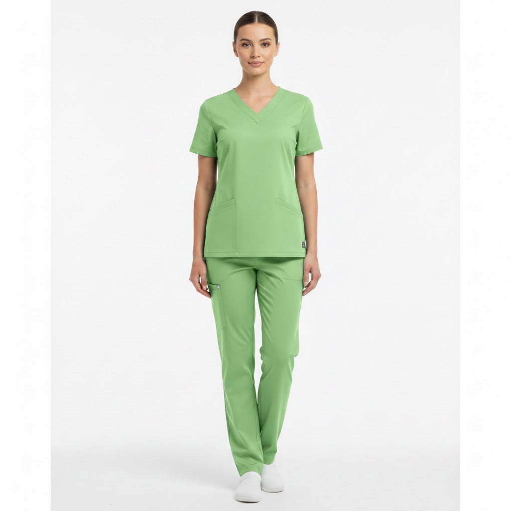 Scrub Suits Classic | V Neck | Without Piping ( LIGHT GREEN )